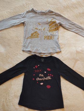 T-shirt ml fille taille 5 ans 
