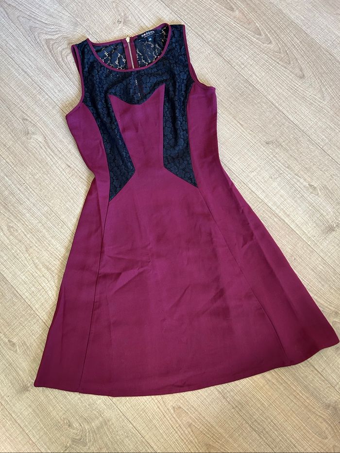 Robe bordeaux et noire sans manches Morgan taille 36 jamais portée - photo numéro 7