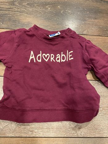 Pull violet mauve 9 mois fille adorable