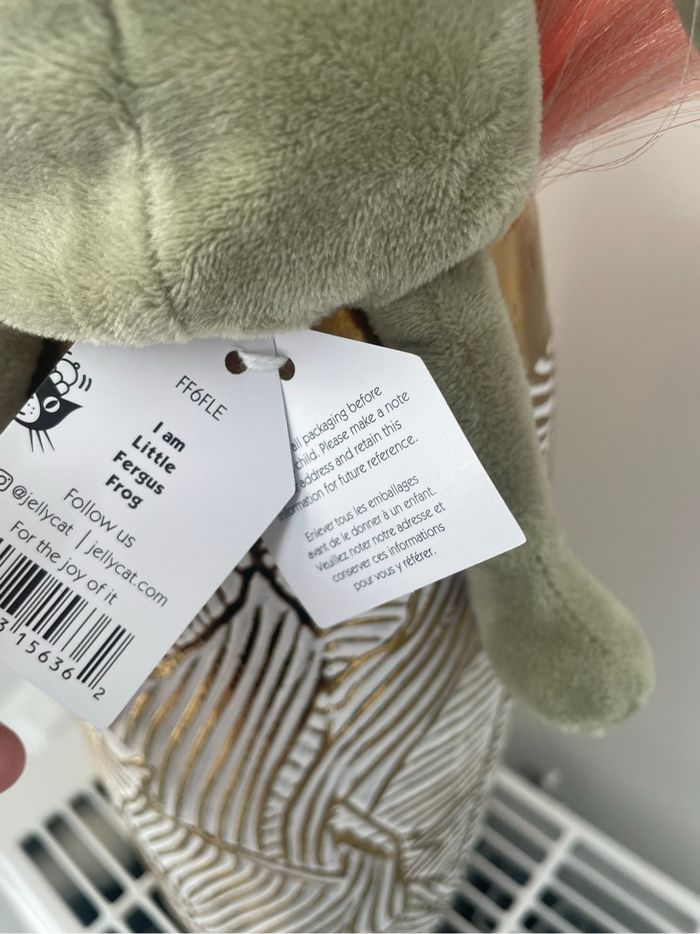 Peluche Jellycat Little Fergus Freg - photo numéro 7