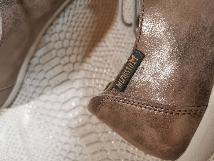 Chaussures à lacets marron irisé Mephisto T37 - photo numéro 4
