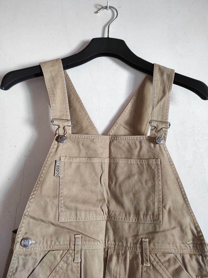 Salopette en denim beige - photo numéro 2