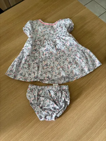 Adorable ensemble robe + bloomer - Taille 12 mois 🌸