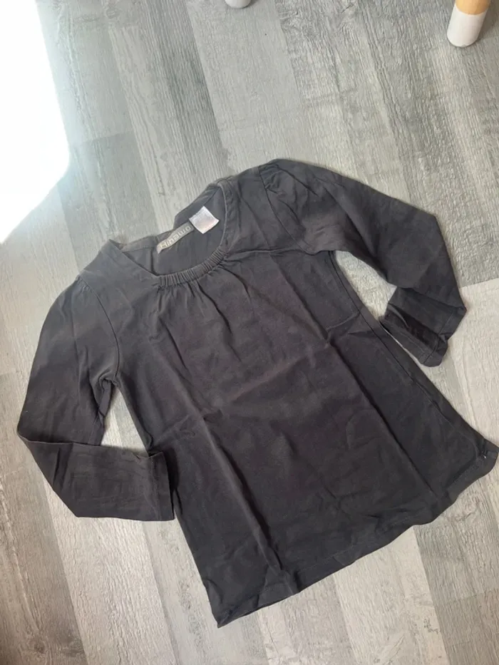 Tee shirt manches longues gris 6 ans