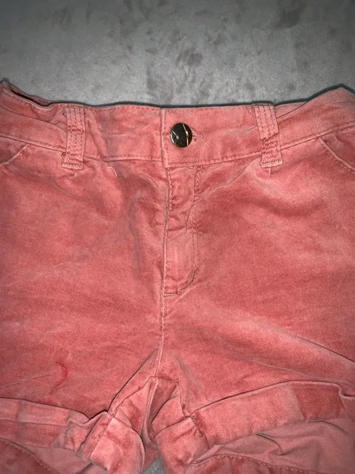 Short rose fille en velours tendance - photo numéro 2