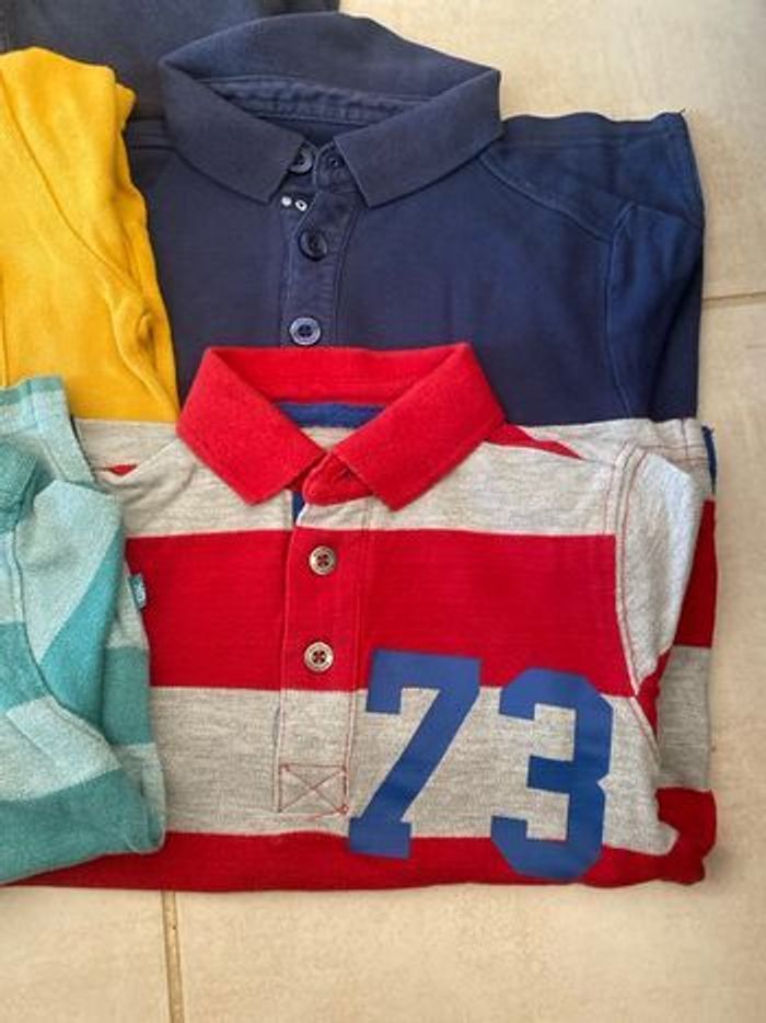 Lot de cinq polos à manches longues pour garçons en taille 4 ans - photo numéro 2