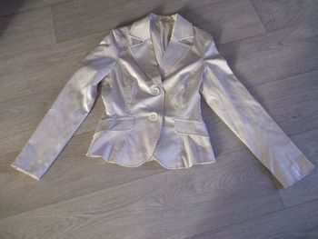 Veste LA HALLE soirée, satinée, habillée, crème taille 36 TBE