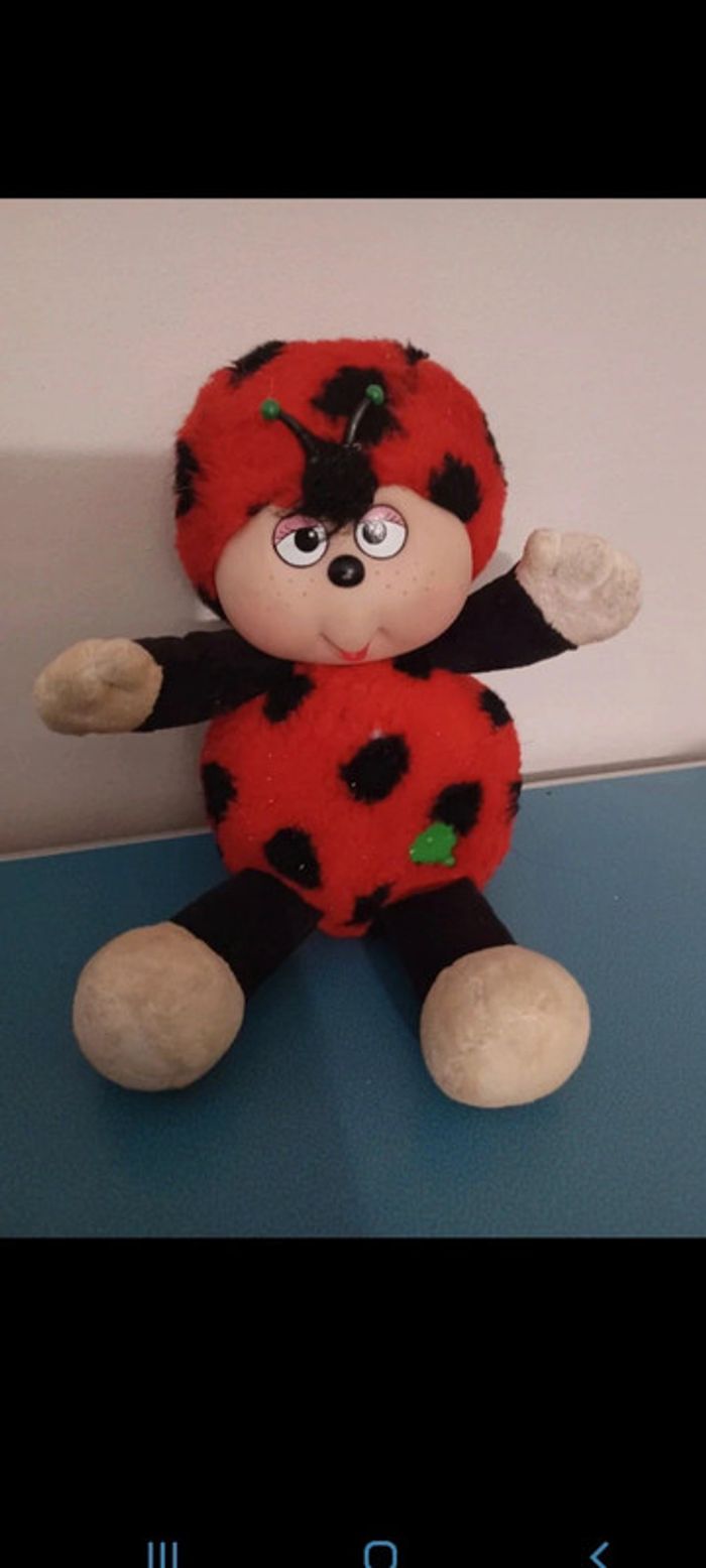 Lot de 3 doudou peluche 🐕 chien 🐞 coccinelle et 🐊 crocodile - photo numéro 4