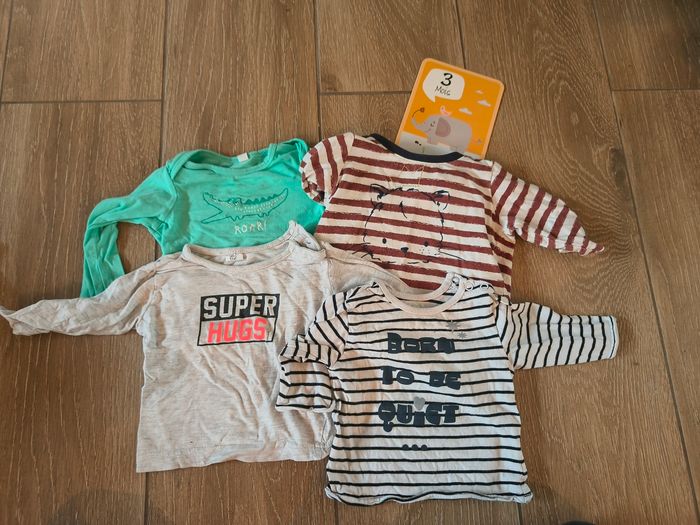 Tee shirt manches longues 3 mois - photo numéro 2