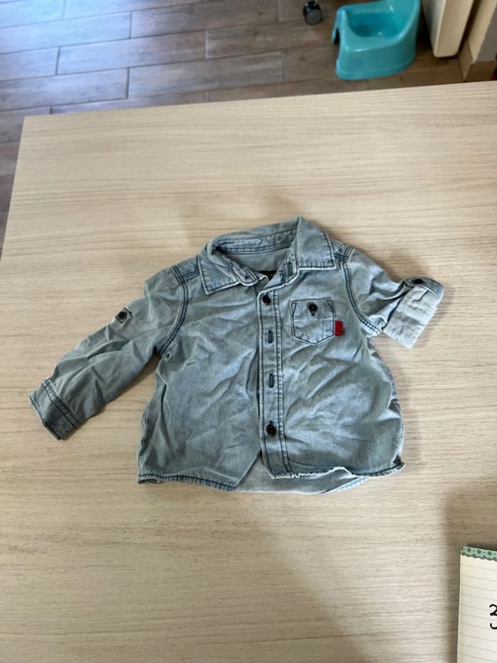 Chemise bleu In Extenso 3 mois - photo numéro 2