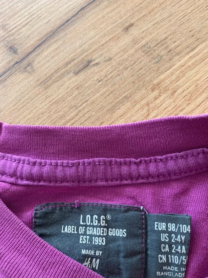 Lot 2 t-shirt manches courtes H&M garçon 3-4 ans - photo numéro 2