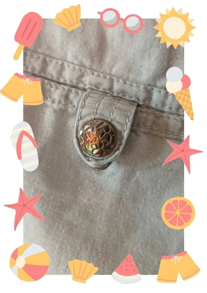 Pantalon en lin gris clair 38 - photo numéro 3