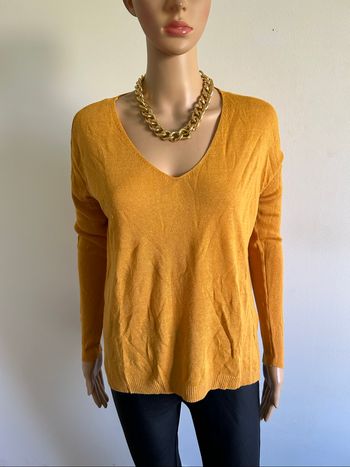 Pull jaune moutarde à manches longues Caroll taille XS TBE