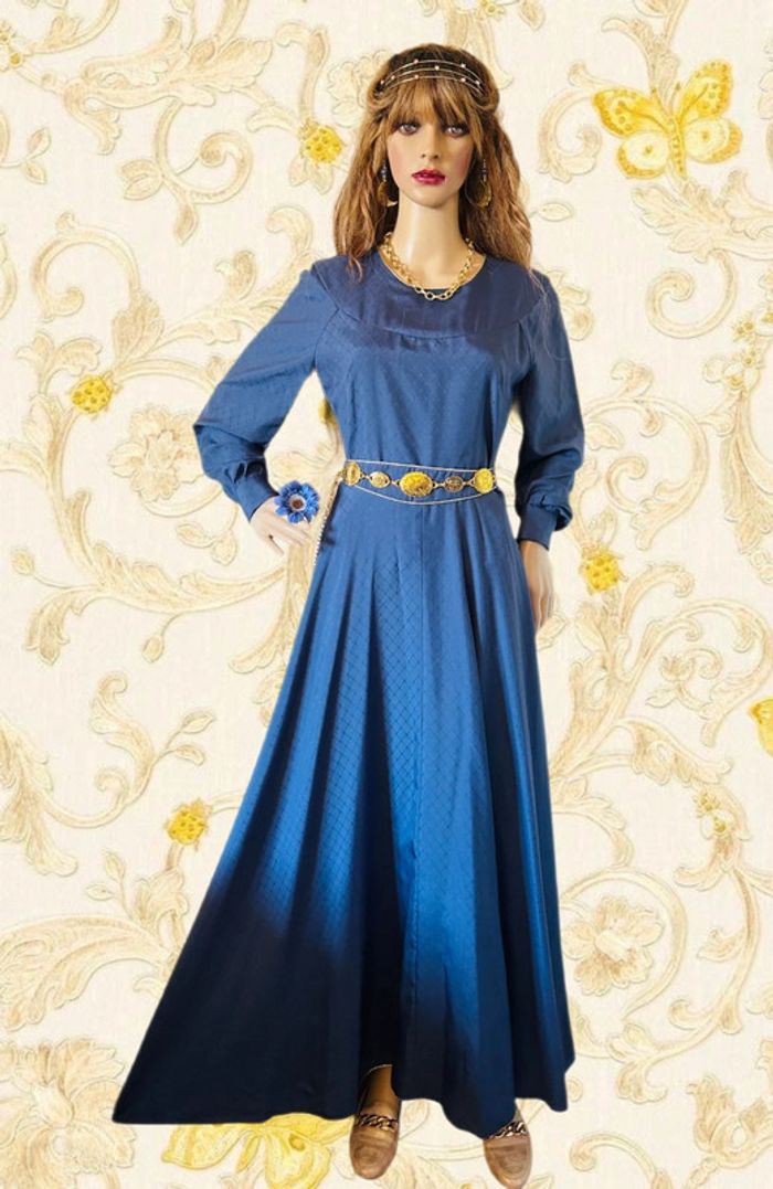 💙Magnifique longue robe bleue vintage style médiéval féerique fairycore medieval blue dress💙 - photo numéro 7
