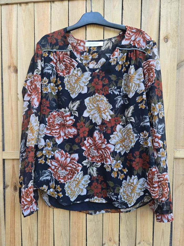Blouse fleurie 🍒Promod🍒très bon état taille 38/40