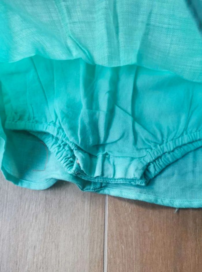 Robe courte avec body turquoise neuf 6 mois - photo numéro 5