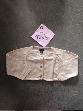 Gilet beige pailleté 9 mois