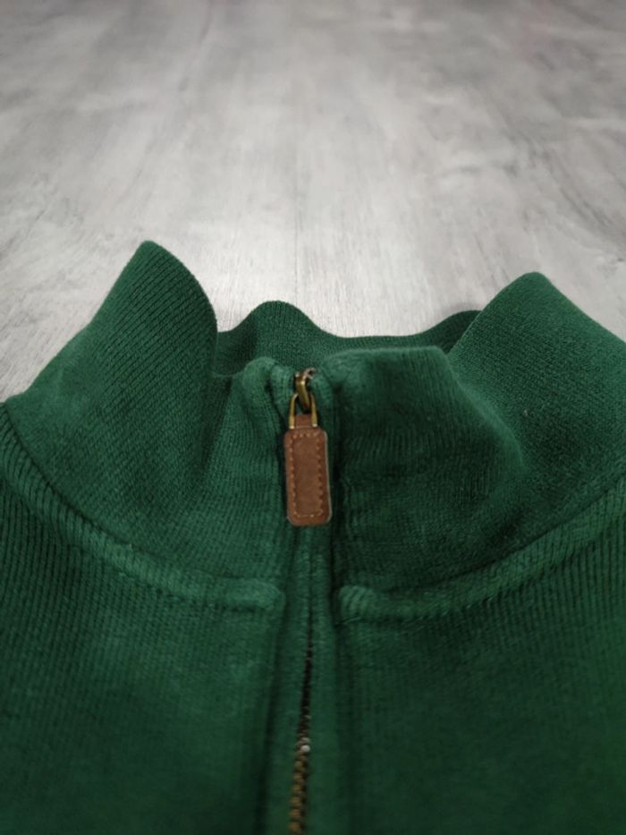 Pull Half Zip 1/4 Zip Col Camionneur Ralph Lauren Vert Logo Brodé Violet Taille 2XL Homme - photo numéro 6