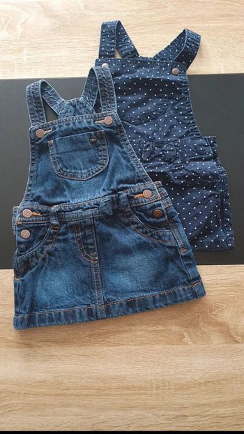 Lot de 2 robes en jeans 6 mois