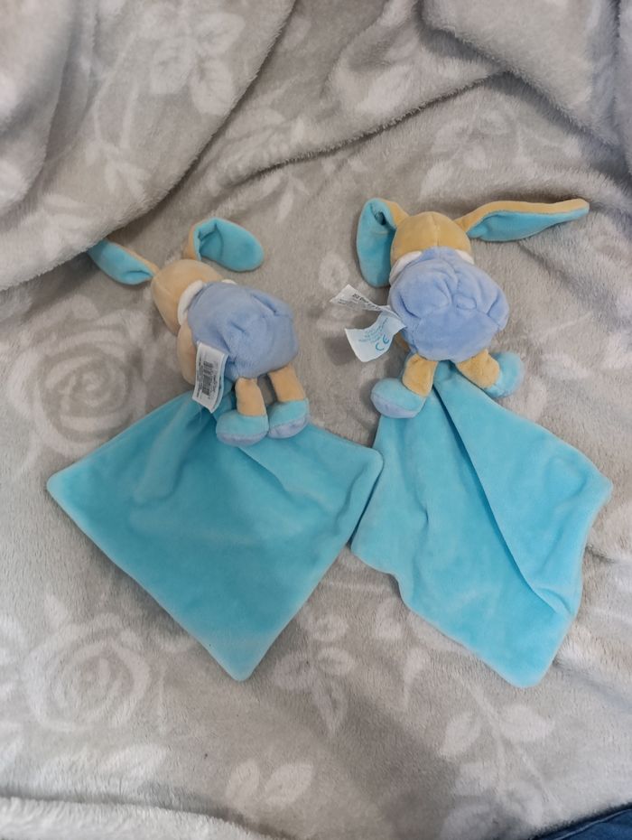 Lot 2 doudou plat lapin - photo numéro 2