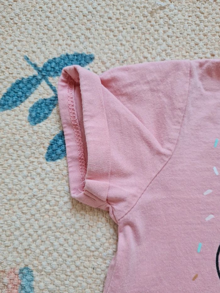 T shirt visage 18 mois rose miam - photo numéro 3