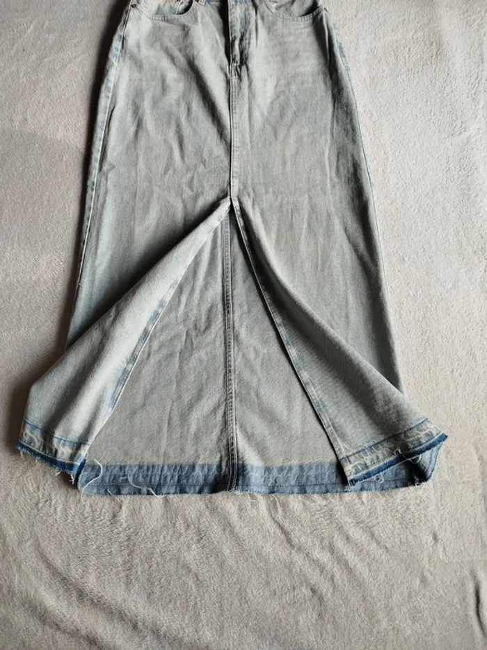 Jupe longue fendue en jean Pimkie taille 36 - photo numéro 2