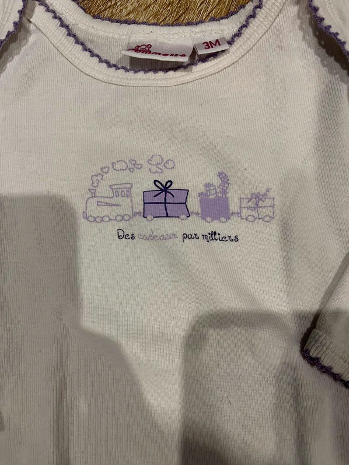 Body bb fille 3 mois Pommette - photo numéro 2