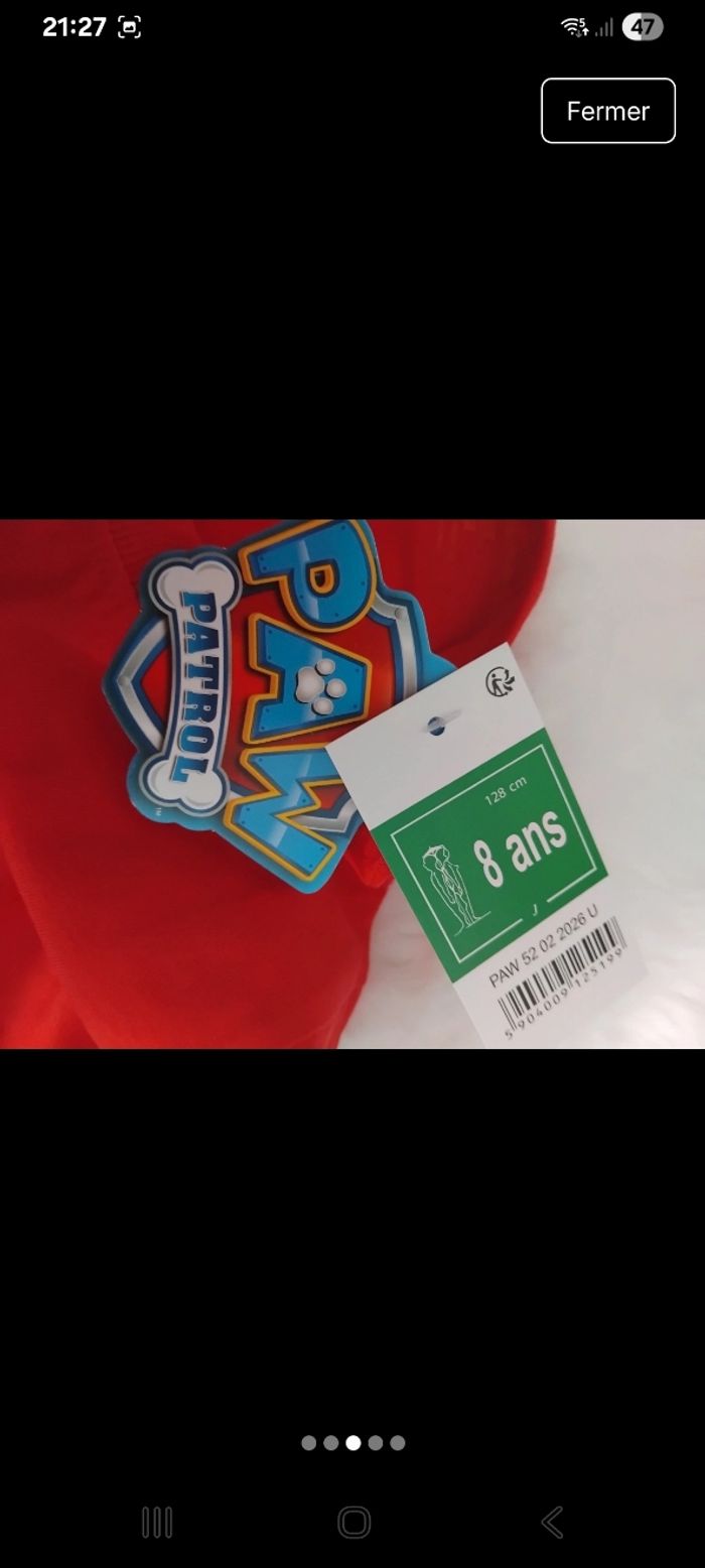 Tee-shirt manches longues paw patrol, neuf, 8 ans - photo numéro 3