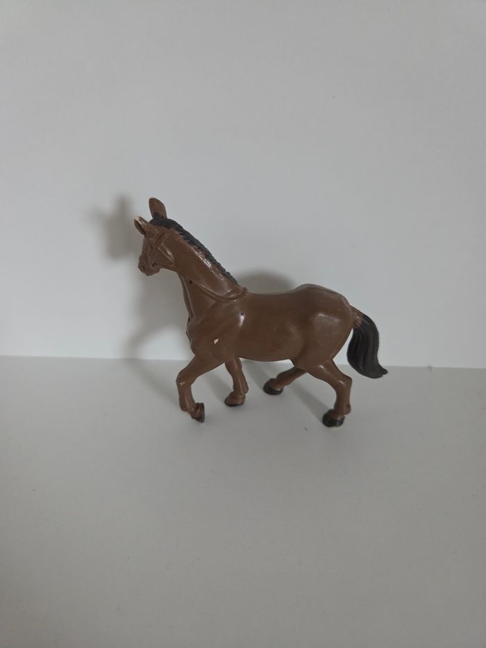 Figurine Cheval Marron Blanc - Jouet Enfant Ferme Équitation - Bon État - photo numéro 4