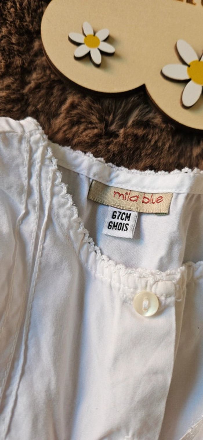 Robe dentelle blanche 1 mois été fille - photo numéro 4