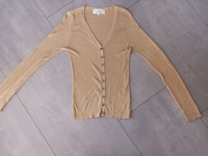 gilet doré brillant Taille 2 Camaïeu Neuf - photo numéro 3