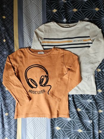 Lot de 2 tee-shirts ML 6 ans