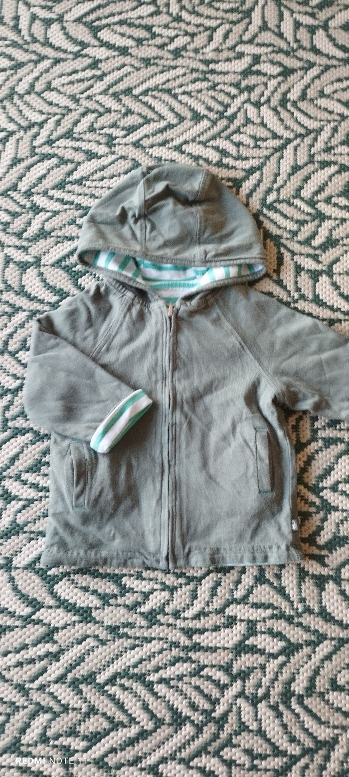 Sweat zippé réversible 6 mois - photo numéro 2