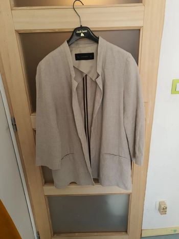 Veste longue Zara Basic en lin Taille M