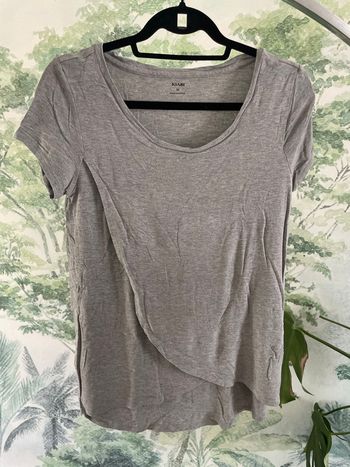 Haut de grossesse et allaitement manche courte  gris