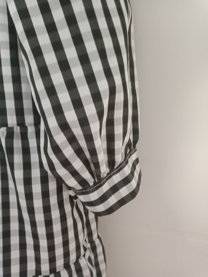 Robe courte carreaux noir et blanc Made in Italy - photo numéro 6