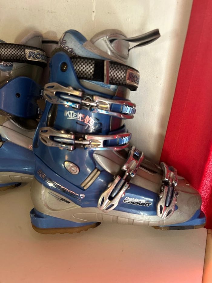 Chaussures de ski bottes de ski bleu rossignol avec paire de gant rossignol - photo numéro 5