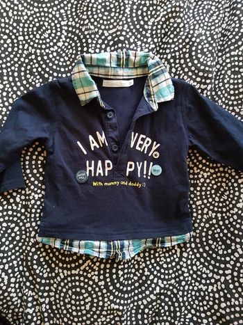 T-shirt effet chemise