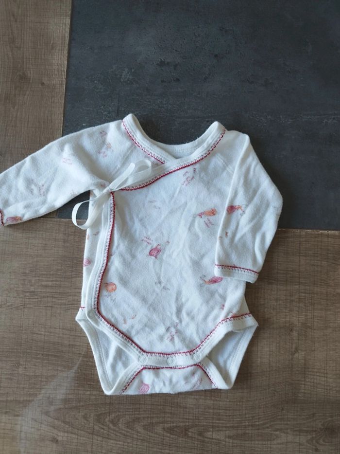 Bodie manches longues blanc motifs