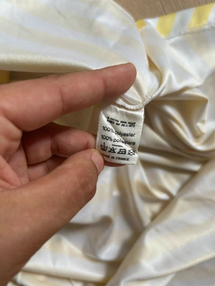 Robe tennis Lacoste vintage à rayures blanches et jaune citron taille 40 - photo numéro 6