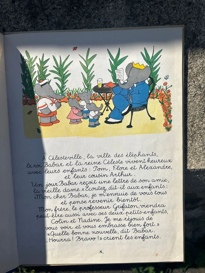 Ancien livre - Babar et le professeur grifaton- Laurent de brunhoff 1969 - photo numéro 4