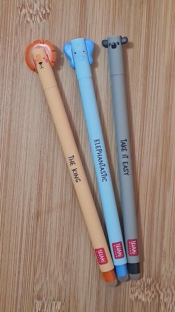 Legami Éléphant + Lion Savane 2024+Koala Australien = 3 Stylos Neufs