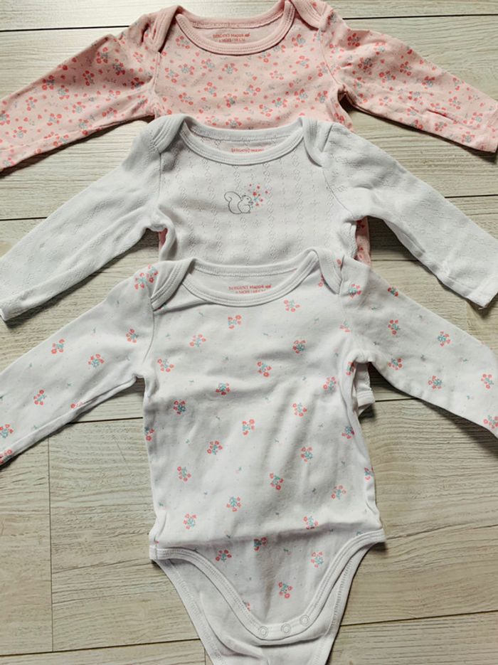 Lot de 3 body sergent major 6 mois
