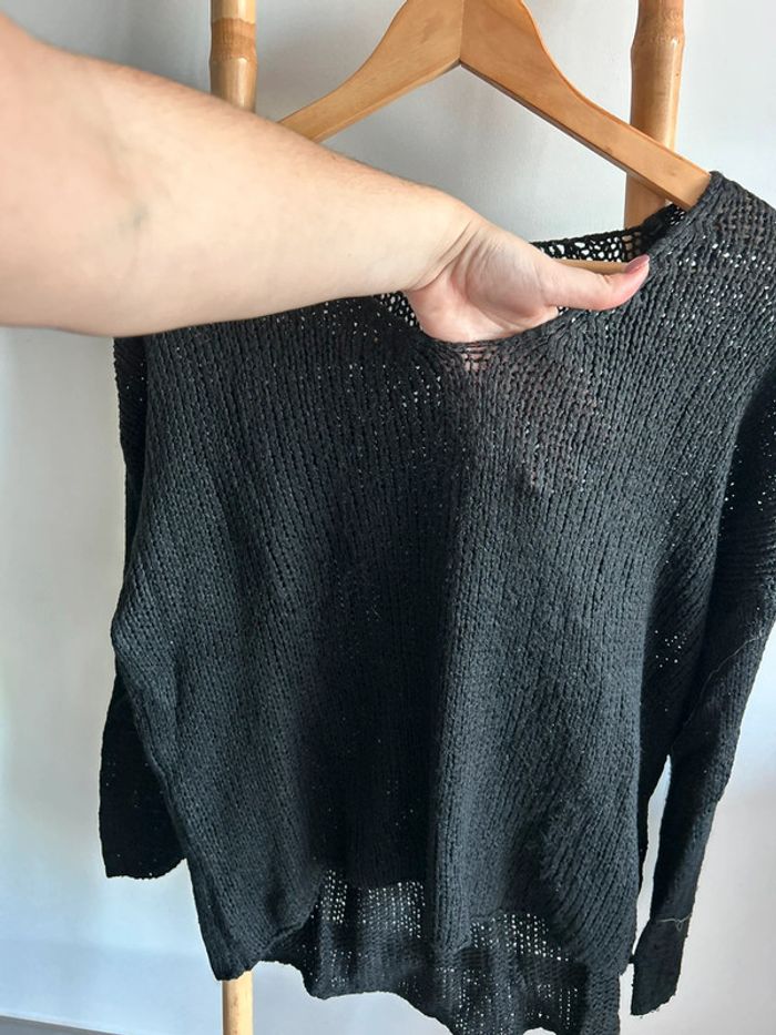 Pull maille noir - photo numéro 3