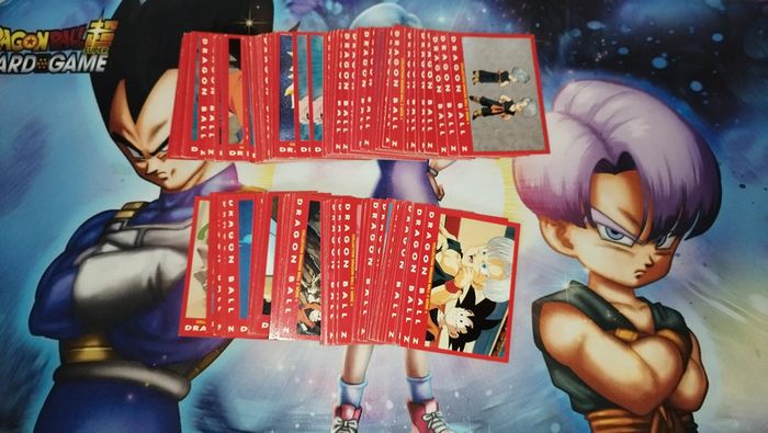 Cartes Dragon Ball Z Serie 4 cards DBZ set carddass red rossa rouge