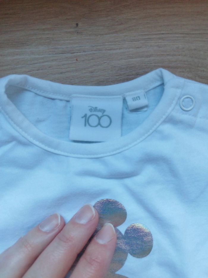T shirt blanc Mickey Disney 18 mois neuf sans étiquette - photo numéro 2