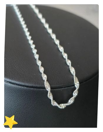 Collier maille Torsadé 2mm 40cm