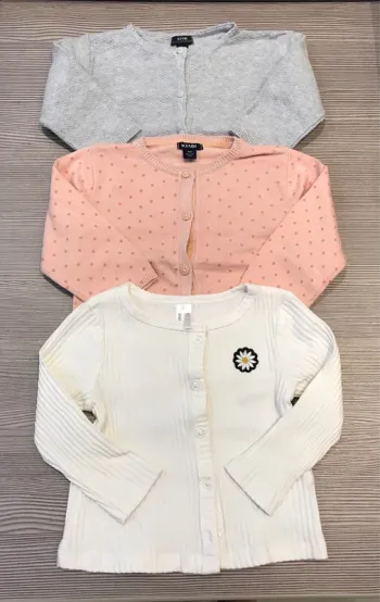 3 gilets printemps été fille 9 mois