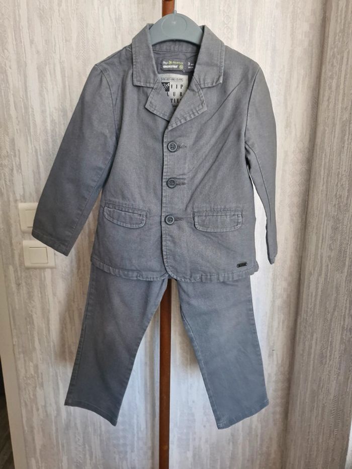 Ensemble enfant 3 ans Orchestra Lin Coton Blazer Pantalon