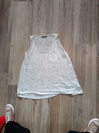 Débardeur blanc transparent